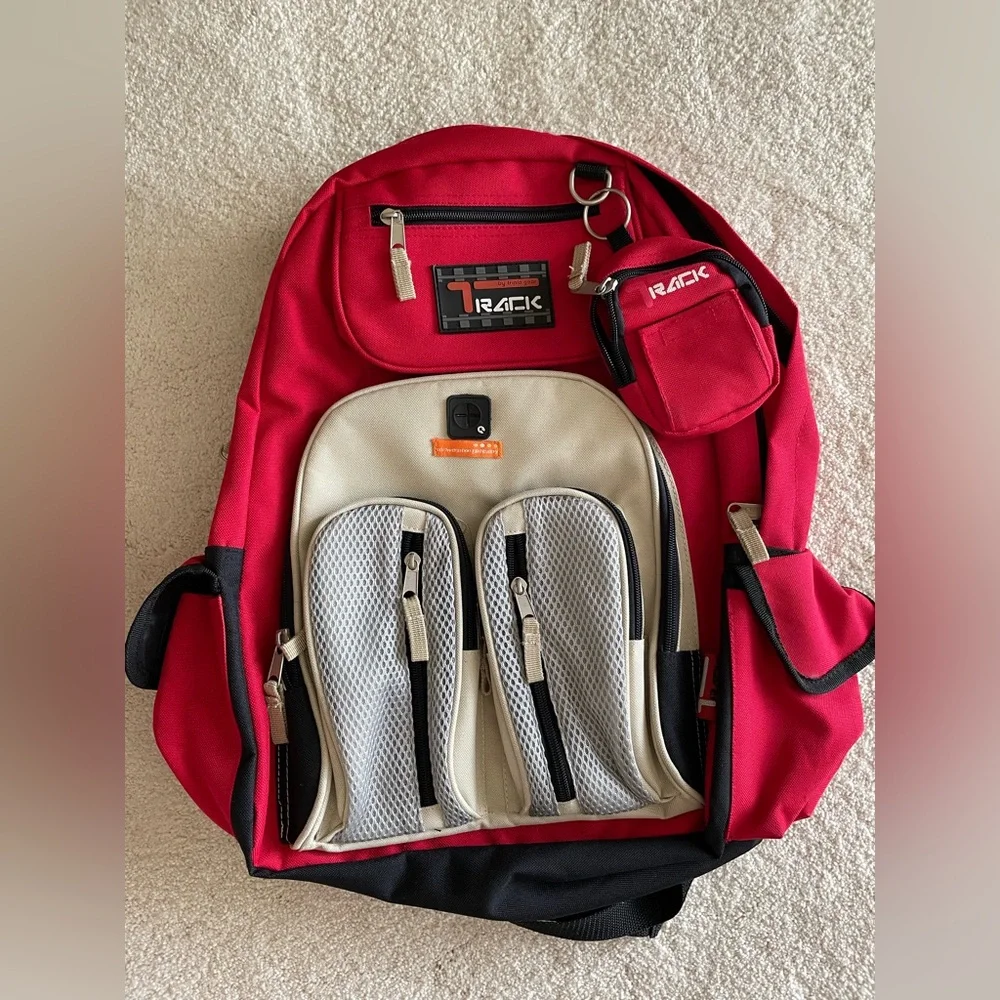 Track Backpack with Small Zipper Pouch